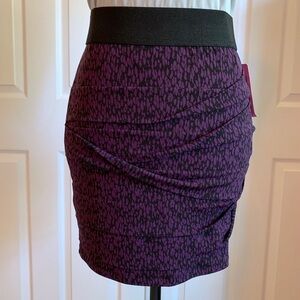 BCBGeneration Purple Twisted Pencil Mini Skirt